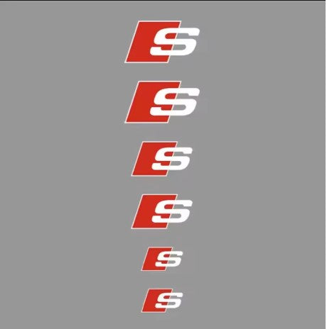 6pcs Heat-Resistant Caliper Decals for Audi Sport and S Line Vinyl Stickers