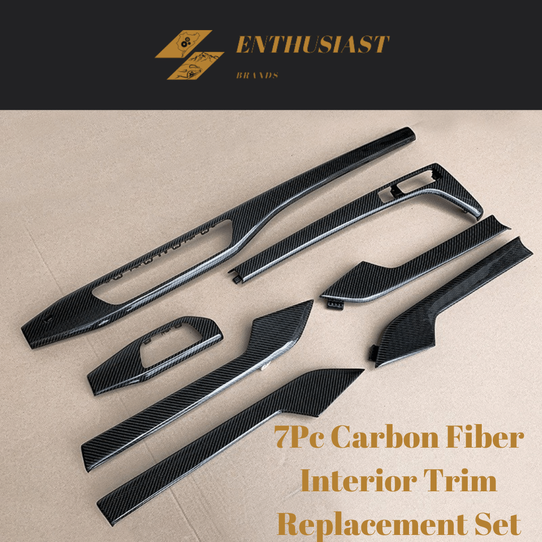 7pc Carbon Fiber Interior Trim Set For Audi A4 /S4 / A5/ S5 /RS5 Sportback B9 2017-2021