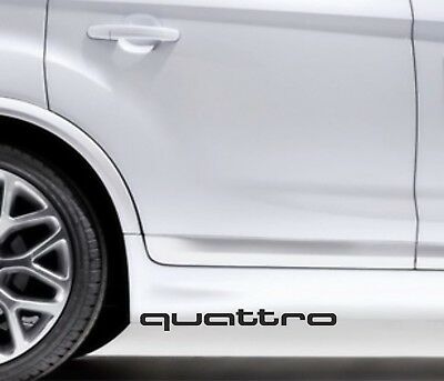 2X AUDI QUATTRO Vinyl Decal Side Skirt Stickers