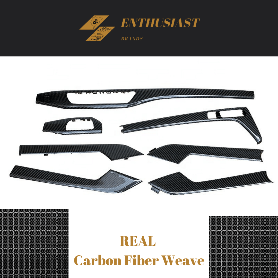 7pc Carbon Fiber Interior Trim Set For Audi A4 /S4 / A5/ S5 /RS5 Sportback B9 2017-2021