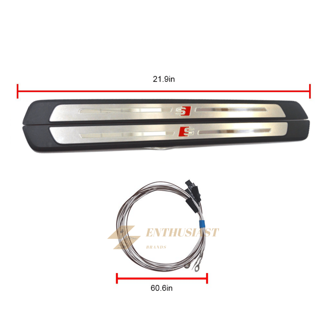 Illuminated S-line Door Sill Welcome Light Scuff Plate for Audi B9 A4/A5/Q5