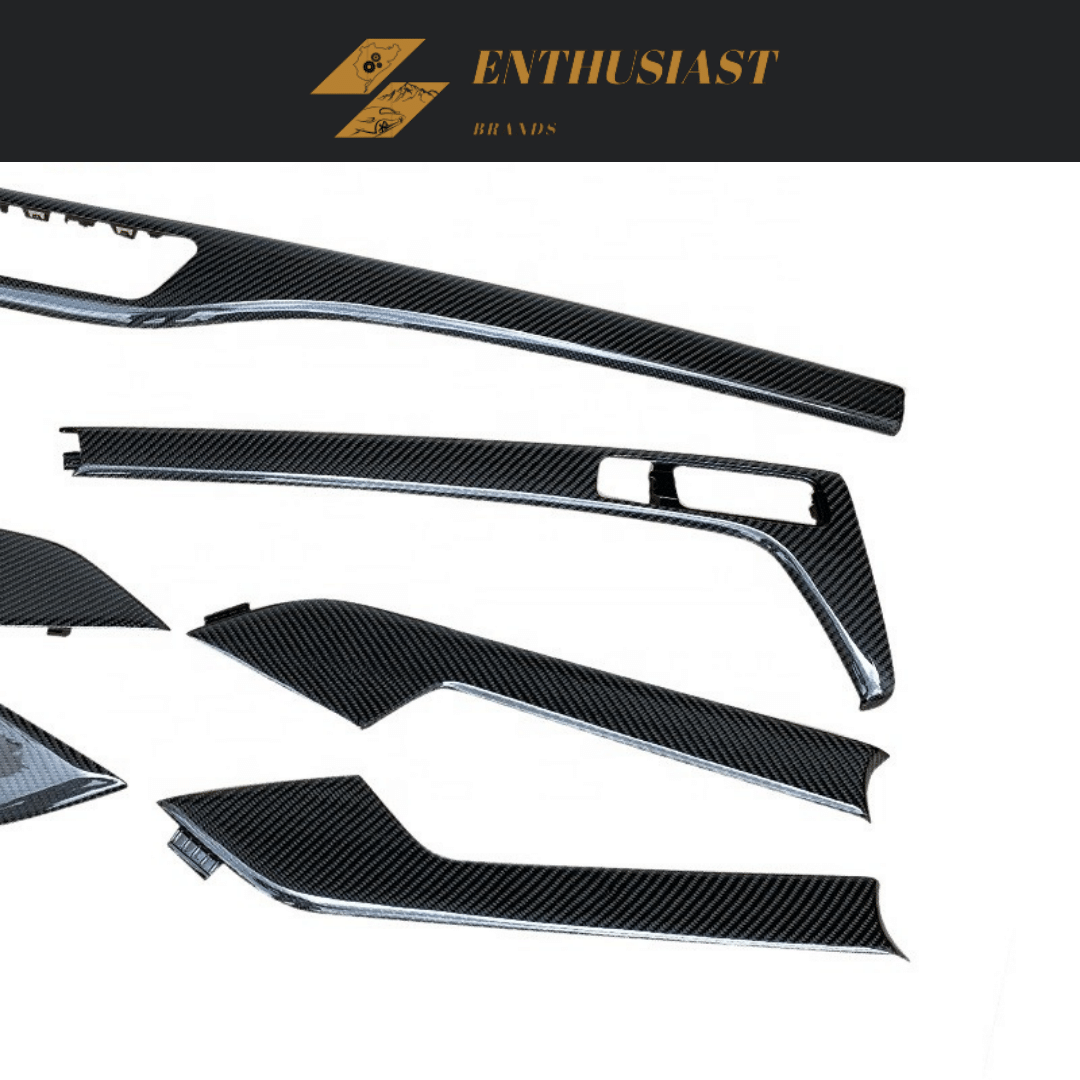 7pc Carbon Fiber Interior Trim Set For Audi A4 /S4 / A5/ S5 /RS5 Sportback B9 2017-2021