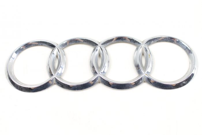 203mm x 70mm Audi Silver Chrome Badge Rear Boot Emblem Logo Rings A4 A6 S4  S6 Q3