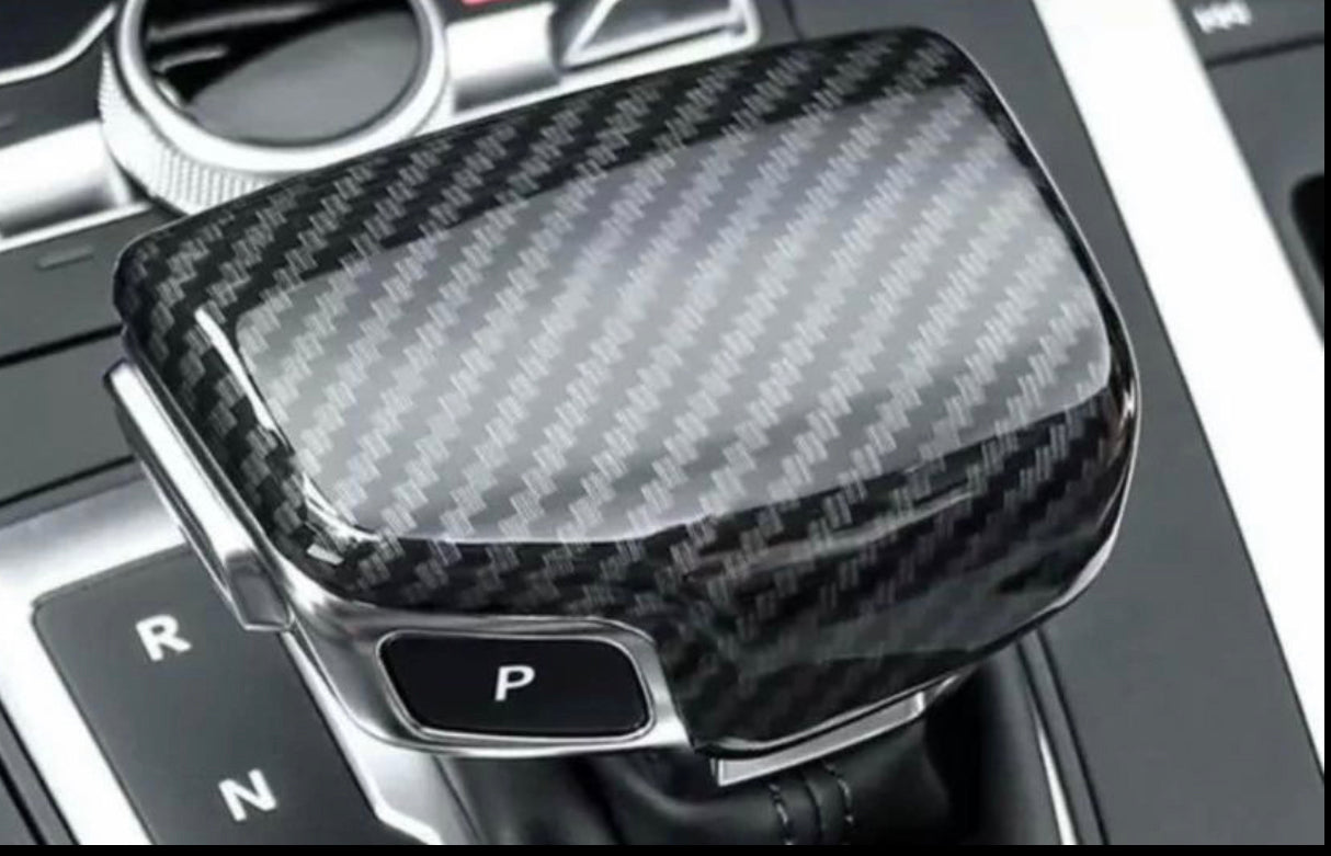 Alcantara, Carbon Fiber or Perforated Leather Gear Shift Knob cover For Audi B9 models