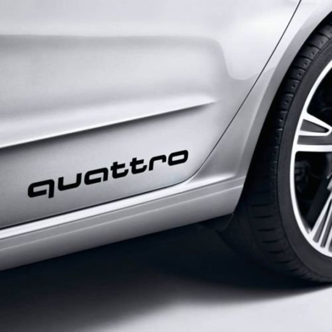 2X AUDI QUATTRO Vinyl Decal Side Skirt Stickers