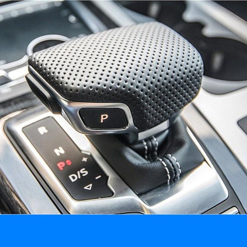 OEM Alcantara or Black perforated leather Gear Shift Knob cover For Audi B9 - Enthusiast Brands