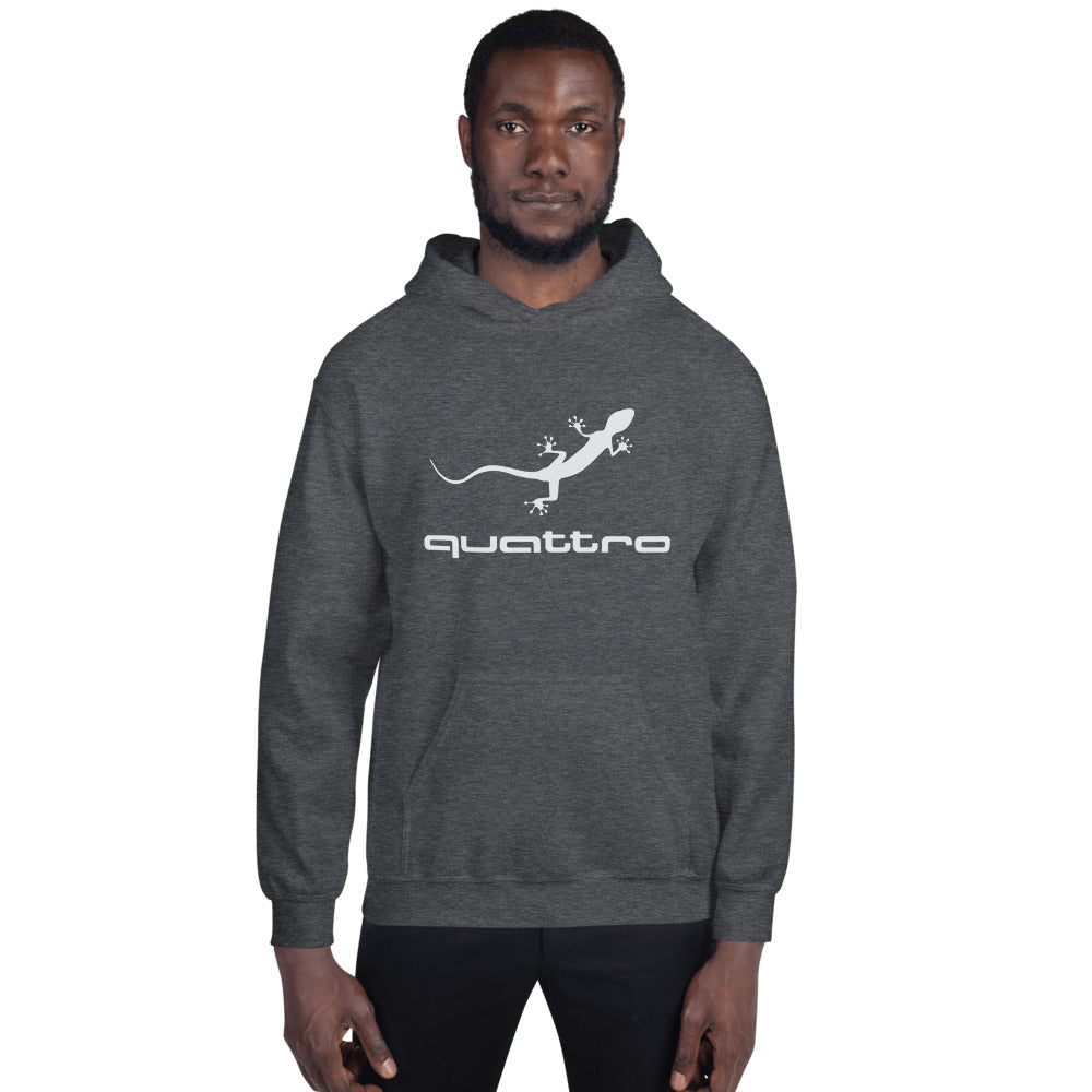 Quattro Gecko Unisex Hoodie (White Logo)