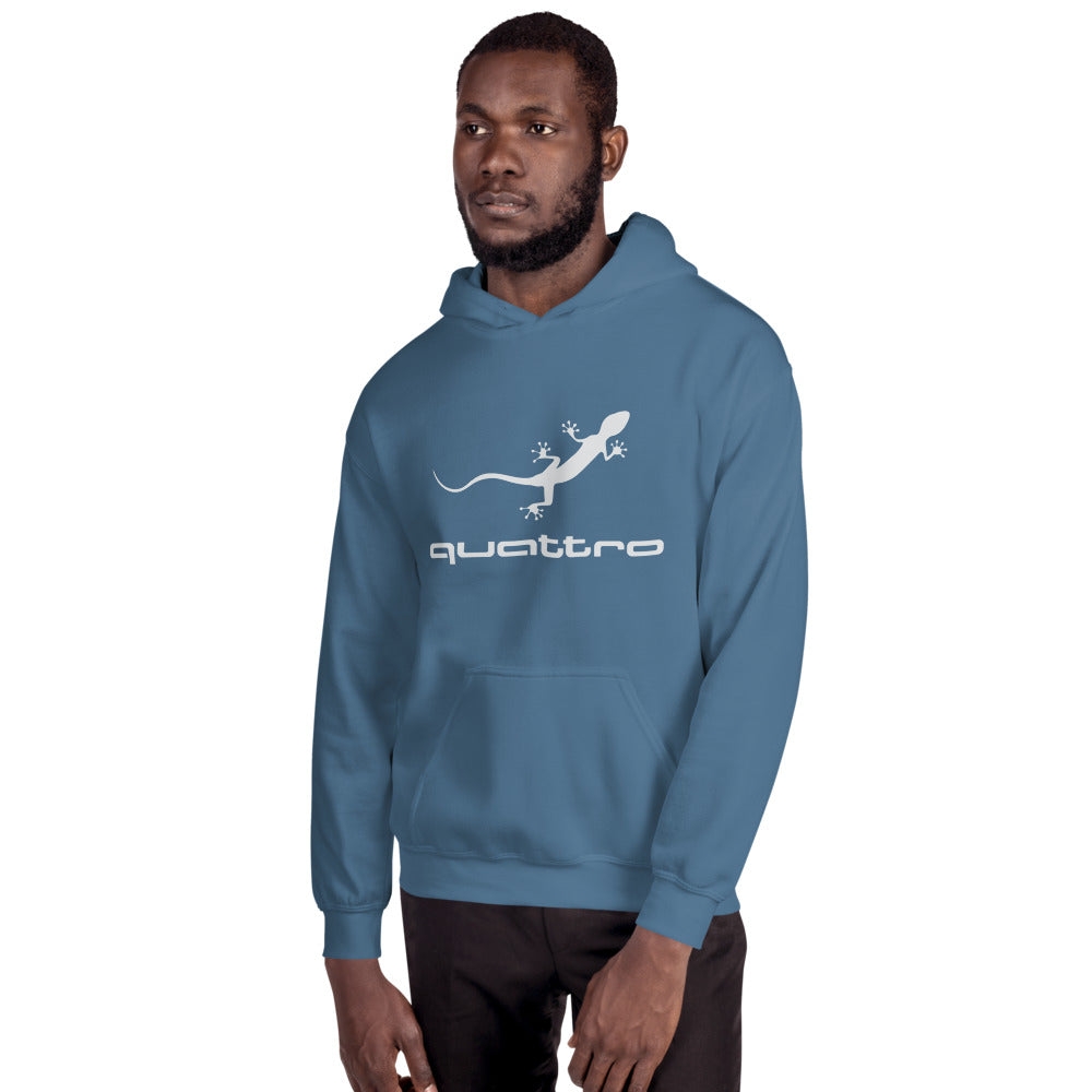 Quattro Gecko Unisex Hoodie (White Logo)