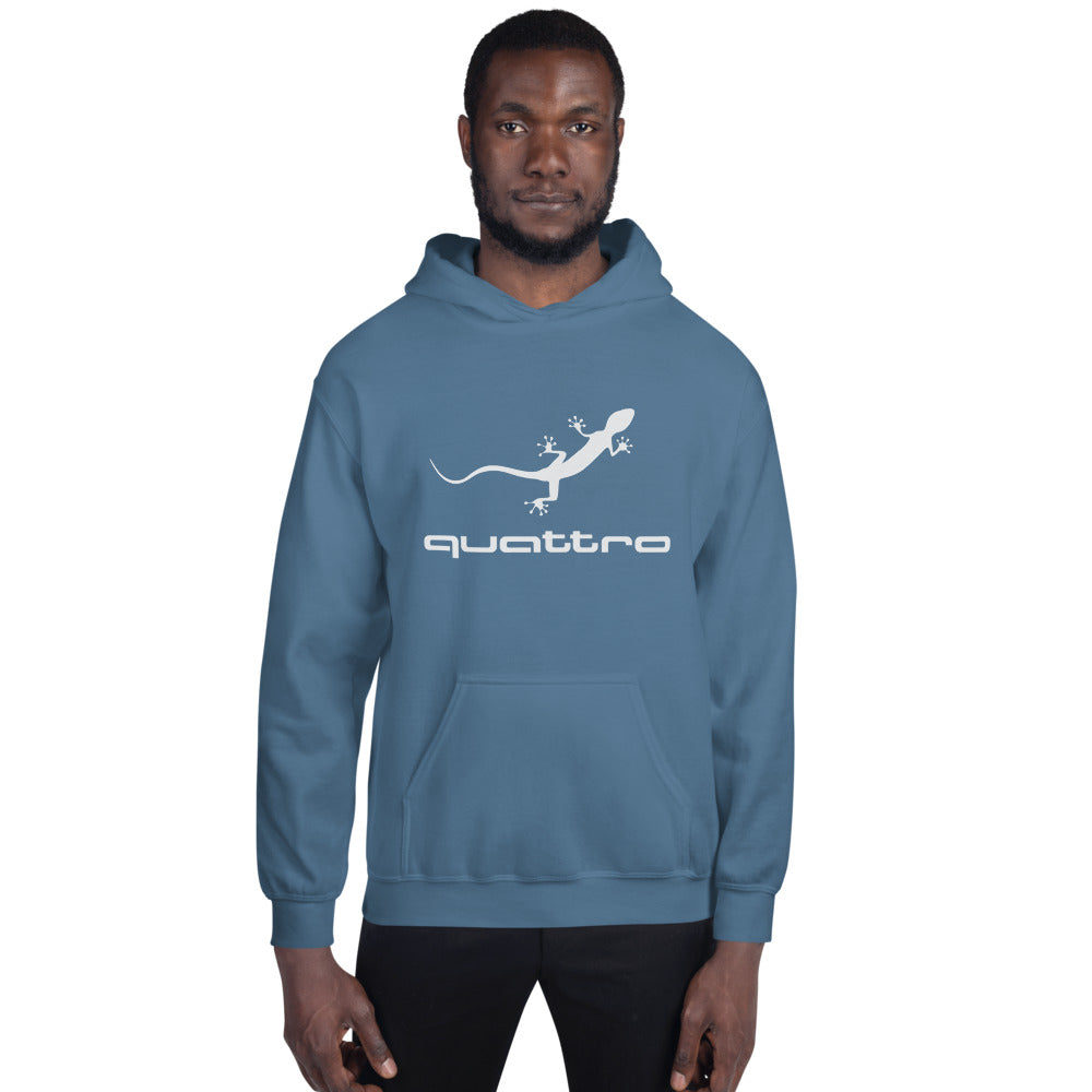 Quattro Gecko Unisex Hoodie (White Logo)