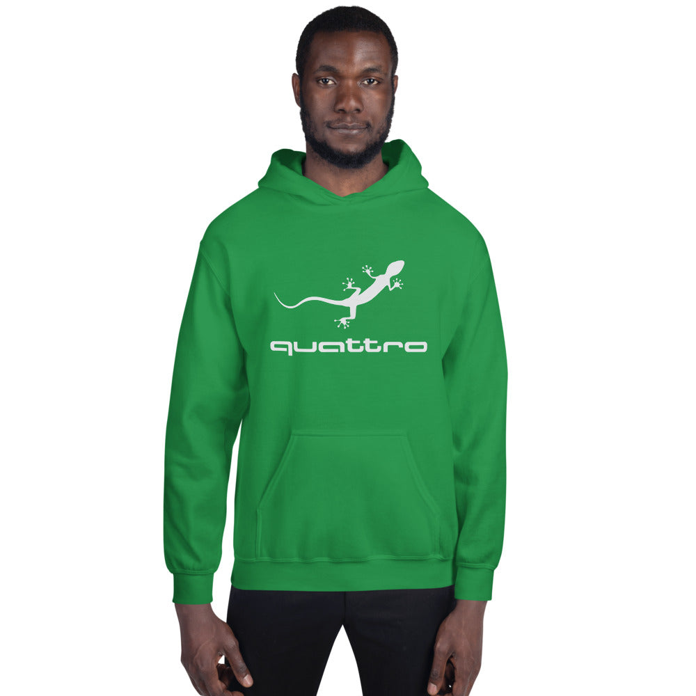 Quattro Gecko Unisex Hoodie (White Logo)