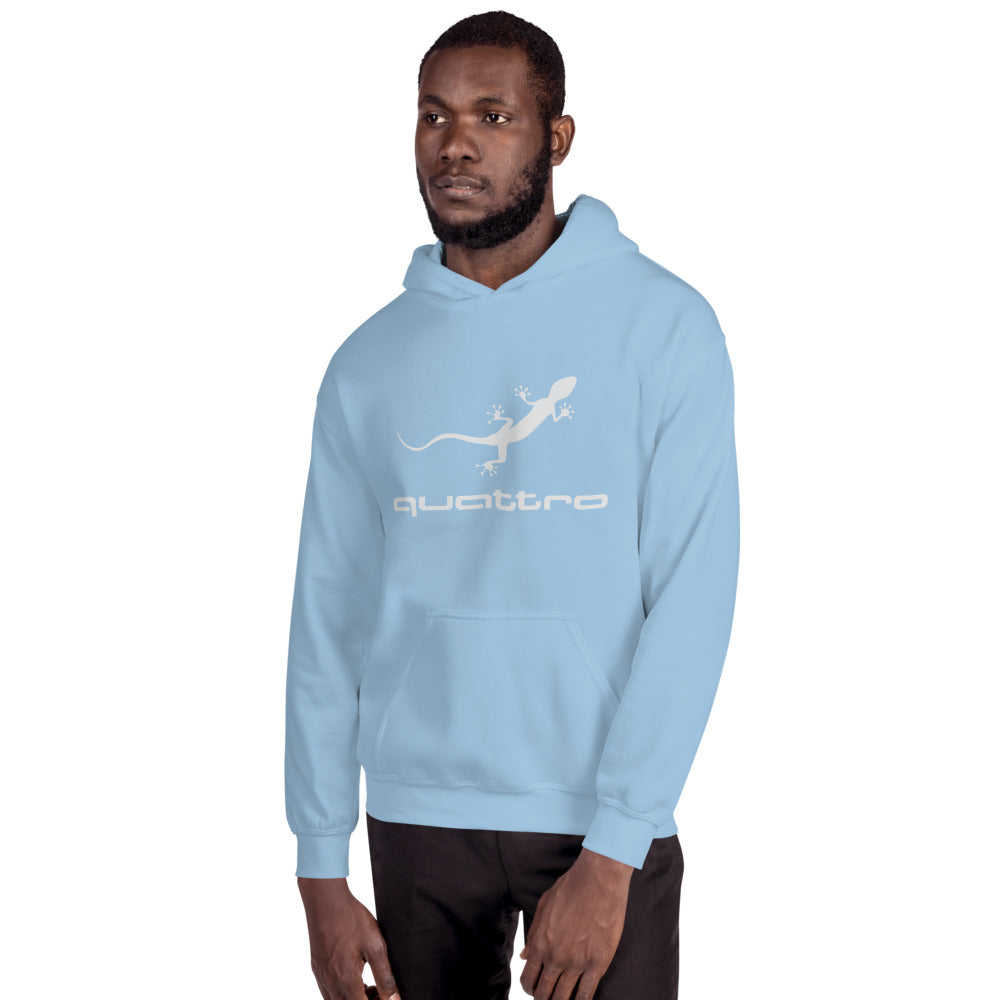 Quattro Gecko Unisex Hoodie (White Logo)