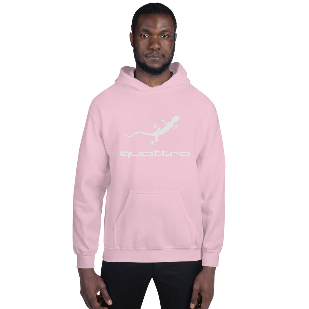 Quattro Gecko Unisex Hoodie (White Logo)