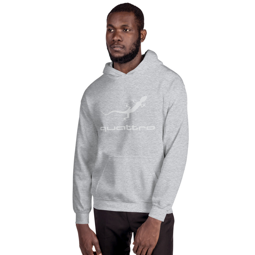 Quattro Gecko Unisex Hoodie (White Logo)