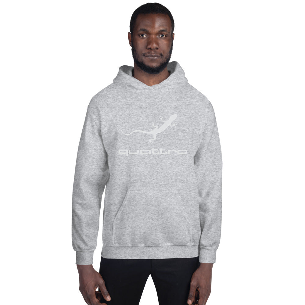 Quattro Gecko Unisex Hoodie (White Logo)